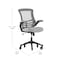 Flash Furniture Gray Mesh Mid-Back Task Chair with Roller Wheels BL-X-5M-DKGY-RLB-GG - alternate 3